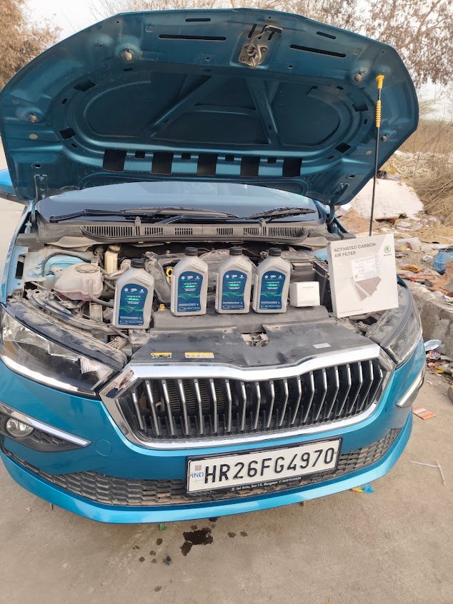 Mechanic repairing an engine